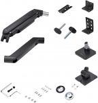 StarTech.com Monitor Desk Mount For 49" Ultrawide Curved Screen, Max 44lb - zestaw montażowy (ramię sprężynowe, ramię obrotowe, podstawa, uchwyt VESA, montaż C-klemowy 10-80 mm, montaż Tullen 10 - 35 mm) - regulowane ramię z mechaniczną sprężyną - do ...