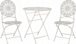 Beliani Zestaw mebli balkonowych Metal White SCAFA | 383779 Bel | 4255664820204