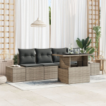 vidaXL Aiam&ouml;&ouml;bli komplekt 5-osaline Hall rattan, pol&uuml;ester | 3357822 | 8721288380258
