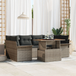 vidaXL Aiam&ouml;&ouml;bli komplekt 7-osaline Hall rattan | 3349285 | 8721158993991