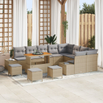 vidaXL Aiam&ouml;&ouml;bli komplekt 13 osa koos patjadega Beige pol&uuml;rotang Akatsia, S&ouml;&ouml;gitoa komplekt 4 osa koos patjadega Beige pol&uuml;rotang Akatsia, Kaheistmeline aiam&ouml;&ouml;bel koos patjadega Beige pol&uuml;rotang | 3362832 | 8721288429513