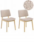 Beliani Komplekt 2 s&ouml;&ouml;gitoa tooli BLANE Boucl&eacute; Light brown/beige-grey (682219 Bel) | 682219 Bel | 4069605055194