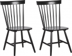 Beliani Komplekt 2 puidust s&ouml;&ouml;gitoa tooli Black BURGES | 243132 Bel | 4251682258425