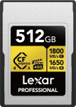 M&auml;lukaart Lexar Lexar CFexpress 4.0 Pro Gold, VPG400/IP68, R1800/W1650/SW1000 (Type A) 512GB | LCAEXG4512G-RNENG | 843367143245