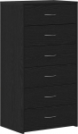 Komoda z 6 szufladami, Black dąb, 50x34x96 cm | 862442 | 8721158768490