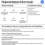 HP OmniBook X Flip 2-in-1 NG AI 14-fk0219nw - Ryzen AI 5 340 | 14"-2K-OLED-Dotyk | 16GB | 1TB | Win11Home | Srebro meteorytowe | CF6L3EA | 199642862333