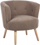 Beliani Fotel ODENZEN Boucle Brązowy | 573679 Bel | 4255664898548