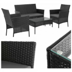 Gardlov Meble ogrodowe rattanowe czarne Gardlov 26908 | 5900779961746 | 5900779961746