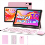 Extralink Tablet CP31 4GB RAM+128GB R&oacute;żowy | Tablet | Android 15, 2Mpx+8Mpx, 6000mAh, 1280x800px, klawiatura, mysz, rysik | EX.95863 | 5904960295863