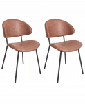 Beliani Komplekt 2 s&ouml;&ouml;gitoa tooli KIANA Brown | 557846 Bel | 4255664889911