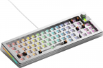 Klawiatura Glorious Glorious GMMK 3 Pro 65 % Custom Gaming-Tastatur - Barebone, ANSI-Layout, silber | GLO-KB-GMMK3-PRO-65-BB-W-SIL-US | 840408300421