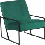 Beliani Fotel welurowy zielony DELARY | 432390 Bel | 4255664848956