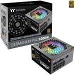 Thermaltake Germanium Pro RGB 1000W (Black, 1x 12-Pin High Power GPU, 4x PCIe, Kabelmanagement, 1000 Watt) | WG1000RE | 4711658546173