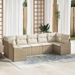 vidaXL Aiak&ouml;&ouml;gi komplekt 7 tk koos padjaga Beige, Cream | 3355540 | 8721288358110