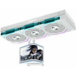 Chłodzenie wodne Lian Li HydroShift II OLED Curved 360 UNI FAN TL AiO Water Cooling, 360 mm, OLED Display, TL-FLEX Fans - White (WASE-1046) | WASE-1046 | 4718466023131