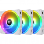 Thermaltake SWAFAN EX12 RGB PC Cooling Fan White TT Premium Edition (wei&szlig;, 3er Pack, inkl. Controller, 120 mm) | CL-F161-PL12SW-A | 4713227537247