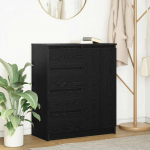 vidaXL Komoda z szufladami Black dąb 71x35x84 cm Drewno klejone | 861581 | 8721158705006