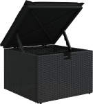vidaXL 6-osaline aiam&ouml;&ouml;bli komplekt pol&uuml;rotangist koos patjadega Black | 3359750 | 8721288399533