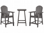 Beliani Zestaw mebli balkonowych ADIRONDACK Ciemnoszary | 558152 Bel | 4255664890023