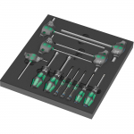 Wera 9713 Schaumstoffeinlage Hex Schraubendreher-Set 1, 12?teilig (Black/Gray, in Schaumstoffeinlage f&uuml;r Werkstattwagen) | 05150104001 | 4013288225290