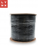 LYNX SFTP kabel, Cat6a, PE, celoměděn&yacute;, venkovn&iacute;, čern&yacute;,  c&iacute;vka 500m | LX-SLD-SFTP6A-PE-BK | 8591205721194