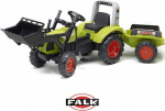 Falk Traktor na pedały Claas Arion 430 z łyżką i przyczepką 1040AM Green | 3016201040148 | 3016201040148