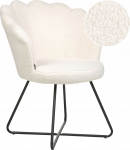 Beliani Fotel boucle biały LOVELOCK | 424158 Bel | 4255664843555