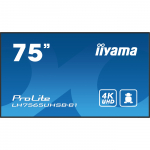 iiyama LH7575UHS-B1AG Signage Display Digital signage flat panel 190.5 cm (75) LCD Wi-Fi 500 cd/m2 4K Ultra HD Black Built-in processor Android 11 24/7 | LH7575UHS-B1AG | 4948570123483