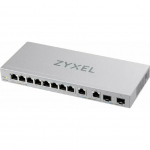 Switch ZyXEL XGS1210-12 - V2 - Switch - managed - 8 x 10/100/1000 + 2 x 100/1000/2.5G + 2 x 1 Gigabit/10 Gigabit SFP+ (Uplink) - Desktop do montażu na ścianie | XGS1210-12-ZZ0102F | 760559126827