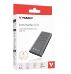 Dysk SSD zewnętrzny Verbatim TurboMetal 2TB USB4 Type-C szary | 32022 | 023942320227