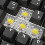 Sharkoon SKILLER SGK50 S3 PBT (Black, DE-klaviatuuripaigutus, Gateron G Pro 3.0 Yellow) | 4044951040964 | 4044951040964