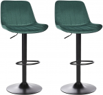 Komplekt 2 p&ouml;&ouml;rlevat baaritooli DUBROVNIK samet Emerald | 495066 Bel | 4255664869654