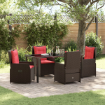 vidaXL 5-osaline aiam&ouml;&ouml;bli komplekt Brown pol&uuml;rotang | 3381026 | 8721288659460