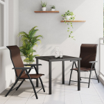 vidaXL 3-osaline aiam&ouml;&ouml;bli komplekt Brown pol&uuml;rotang | 3379261 | 8721288641885