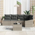 vidaXL 6-osaline aiam&ouml;&ouml;bli komplekt koos patjadega Hall rattan | 3355401 | 8721288356727