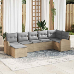 vidaXL Aiam&ouml;&ouml;bli komplekt 7 osa Beige ja light grey 289 x 124 x 85 cm | 3354799 | 8721288350701