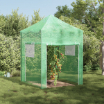 vidaXL Szklarnia z dachem Zielony 200 x 200 x 300 cm Stal | 42006641 | 8721158282934
