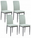 Beliani Komplekt 4 s&ouml;&ouml;gitoa tooli RINER Light green | 675108   Bel | 4069605051400