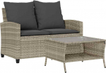 2-kohaline aiam&ouml;&ouml;bli diivan padjade ja lauaga Light grey | 4103850 | 8721158652966