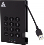 Dysk zewnętrzny HDD Apricorn Aegis Padlock 3.0 500GB Black (A25-3PL256-500) | A25-3PL256-500 | 708326913218