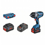 Bosch Powertools PRO Akku-Schlagschrauber BITURBO GDS 18V-1000 Professional, 18Volt (blau/Black, 2x Akku ProCORE18V 5,5Ah, 1/2", in L-BOXX) | 06019J8303 | 4059952564593