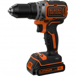 Black+Decker Akku-Bohrschrauber BL186K, 18Volt (Black/orange, Li-Ionen Akku 1,5Ah, Koffer) | BL186K-QW | 5035048650967