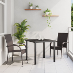 vidaXL 5-osaline s&ouml;&ouml;gitoa komplekt Black pol&uuml;rotang | 3379404 | 8721288643247