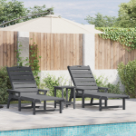 Leżaki vidaXL 2 szt Jasnoszary 162x53x98.5 cm HDPE, Leżak vidaXL Jasnoszary 53x162x98.5 cm HDPE | 3335853 | 8721158902382