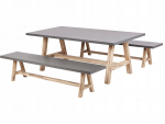 Aiatoolide komplekt 6 inimesele Beliani TONNARE hall betoon | 520660 Bel | 4255664883667