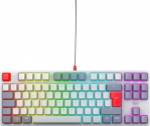 Klawiatura Cherry CHERRY XTRFY K4V2 - Retro Edition - Klawiatura - RGB - 80% - TKL - Podświetlenie - USB - QWERTZ - niemiecki - Przełączniki: CHERRY MX2A Red - szary | CX-K4V2-RGB-TKL-RETRO-R-GER | 7340086914567