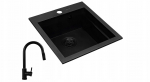 Zlewozmywak Pyramis Zestaw Pyramis SIROS 47x51,5 1B+IDEA black edition | 5903726473606 | 5903726473606