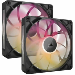 CORSAIR iCUE LINK RX140 MAX RGB PWM ventilaator - 2 tk, 140mm, Black | LUCS-189 | 0840006682998