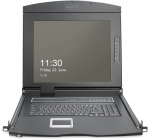 DIGITUS Modulare Konsole 19"HD  LCD,1-port VGA KVM Deutsch | DS-72221-1GE | 4016032492207