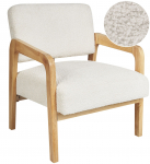 Beliani Fotel HJO Boucle Złamana biel | 516856 Bel | 4255664881731